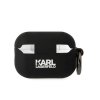 Karl Lagerfeld KLAP2RUNIKK AirPods Pro 2 (2022/2023) cover czarny/black Silicone Karl Head 3D